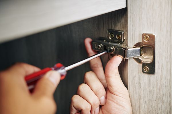 Cabinet Hinge Installation in Spicewood